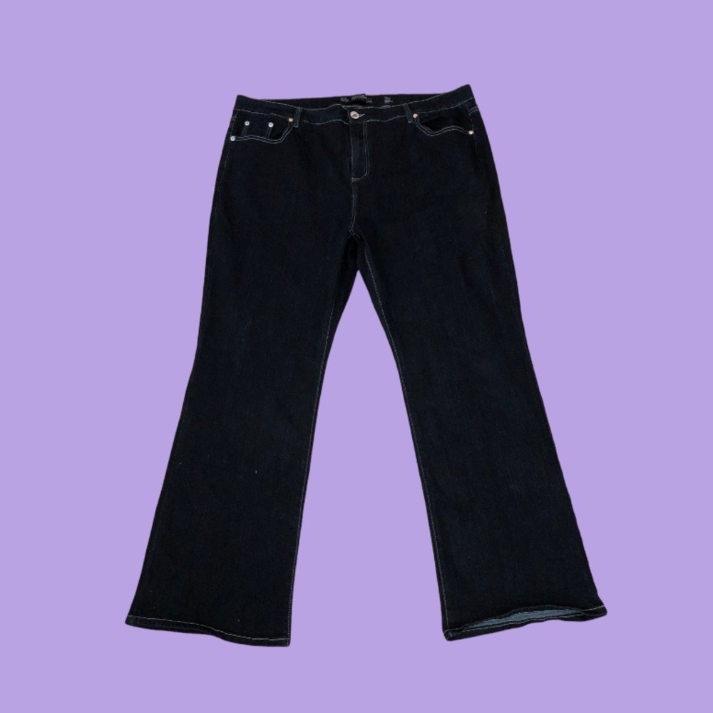 Chic Denim Black Flare Jeans Size 22